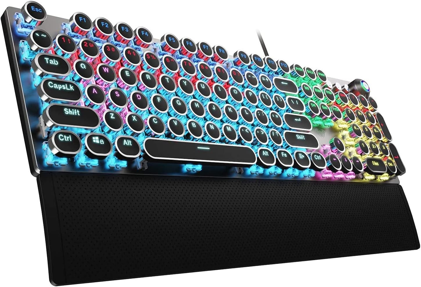 AULA F2088 Typewriter Gaming Keyboard Mechanical Wired with Removable Wrist Rest
