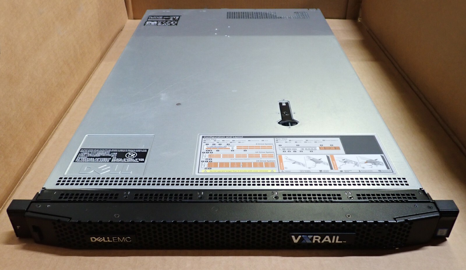 Dell EMC VXRAIL E460F 2x E5-2600v3/v4 CPU 24x DIMM 10x 2.5" Bay CTO 1U Server