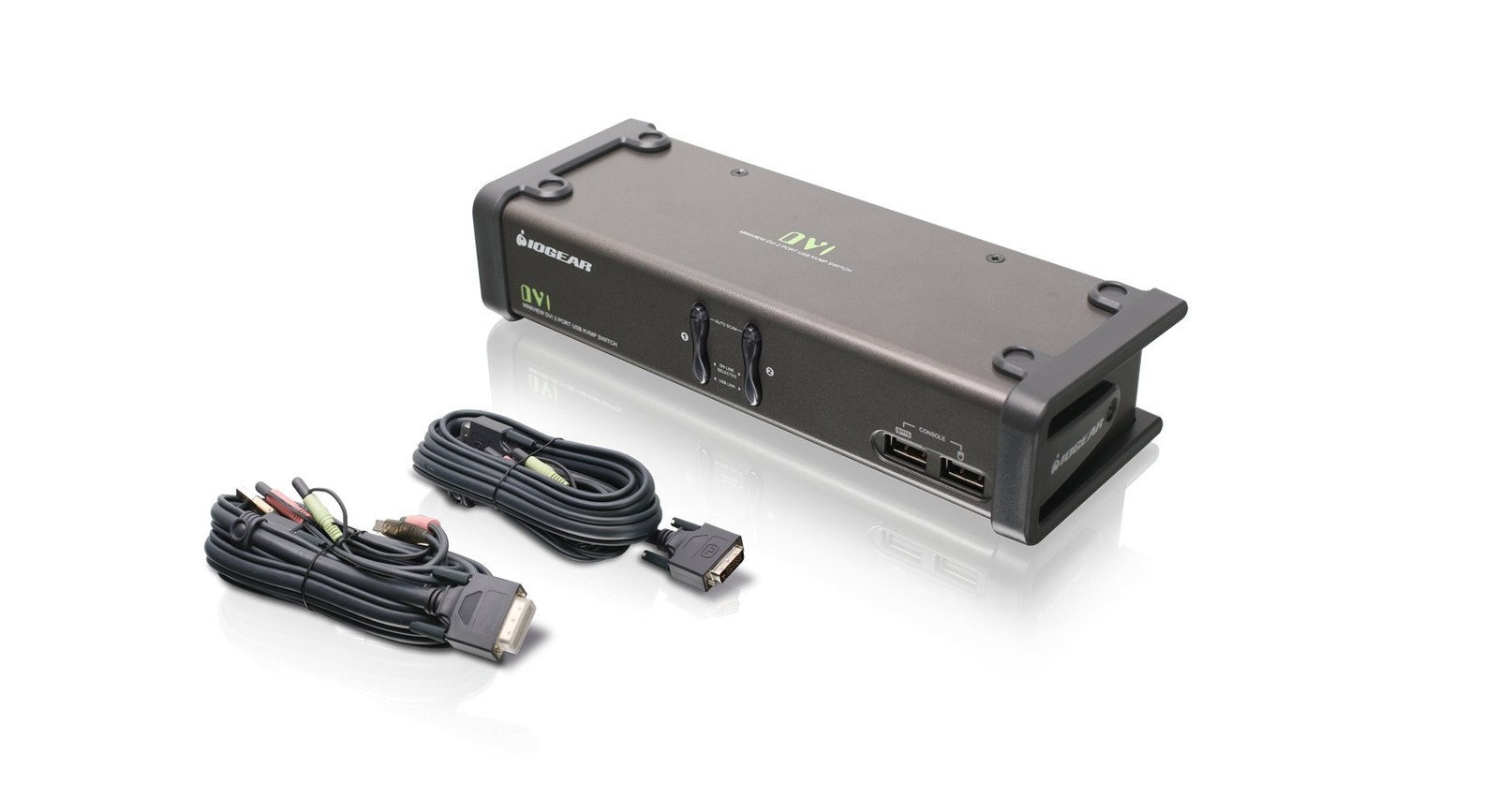 1 PC 2Port DVI KVMP Switch With Full Set Of Cables TAA Compliant GCS1102