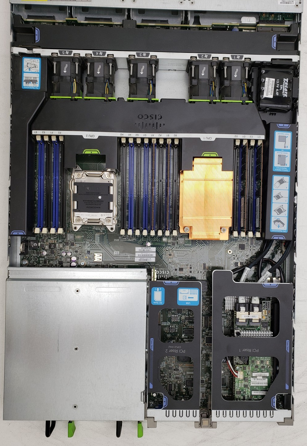 Cisco UCS C220 M3 Rack Server Intel Xeon E5-2609 32GB RAM No HDD 2x450W PSU.