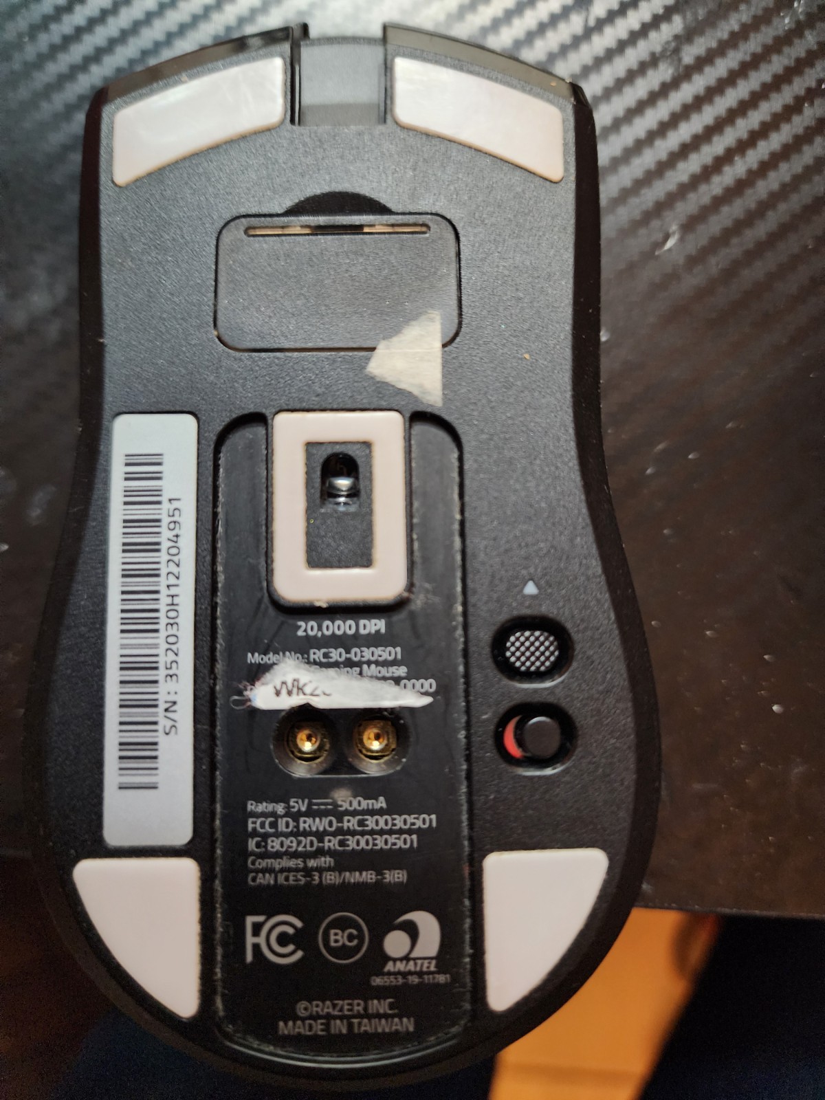 Razer Basilisk Ultimate Wireless Gaming Mouse (Model: RC30-030501).