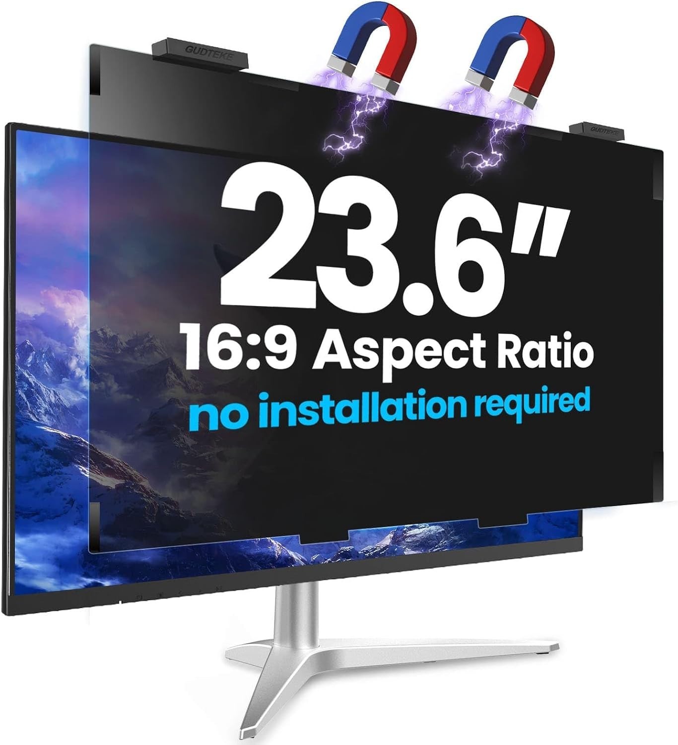 Magnetic 23.6 Inch Privacy Screen for Computer Monitor 16:9 Aspect Ratio