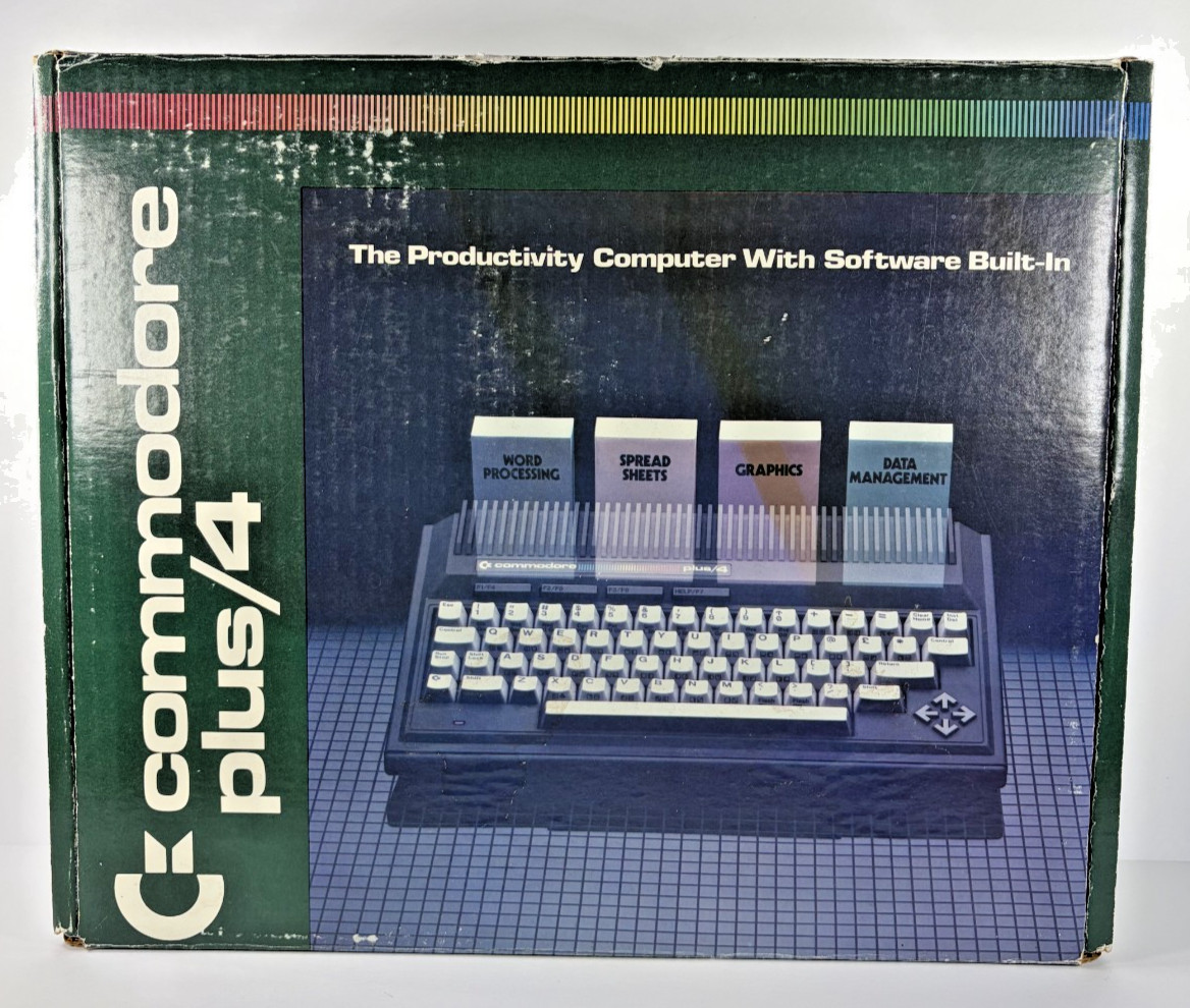 Vintage Commodore Plus/4 Complete in Box - Near Mint - Appears Unused - 1984