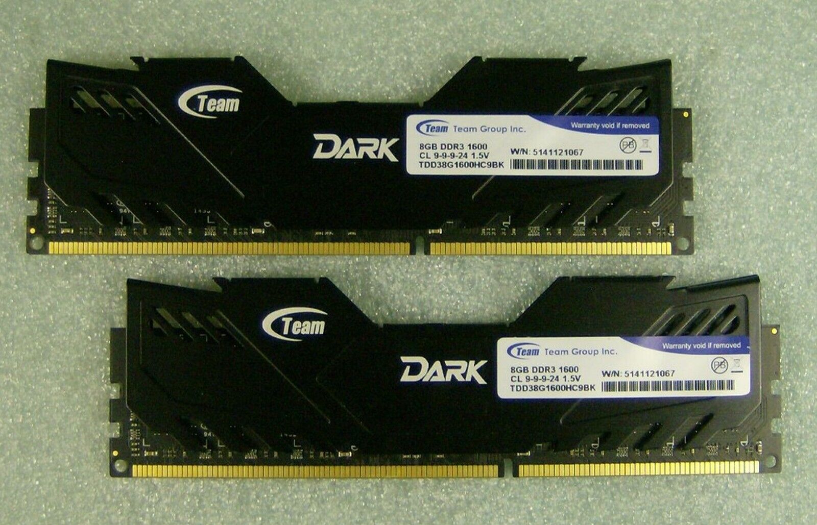16GB (2x8GB) DDR3-1600 PC3-12800 1.5V Desktop RAM [TDD38G1600HC9BK]