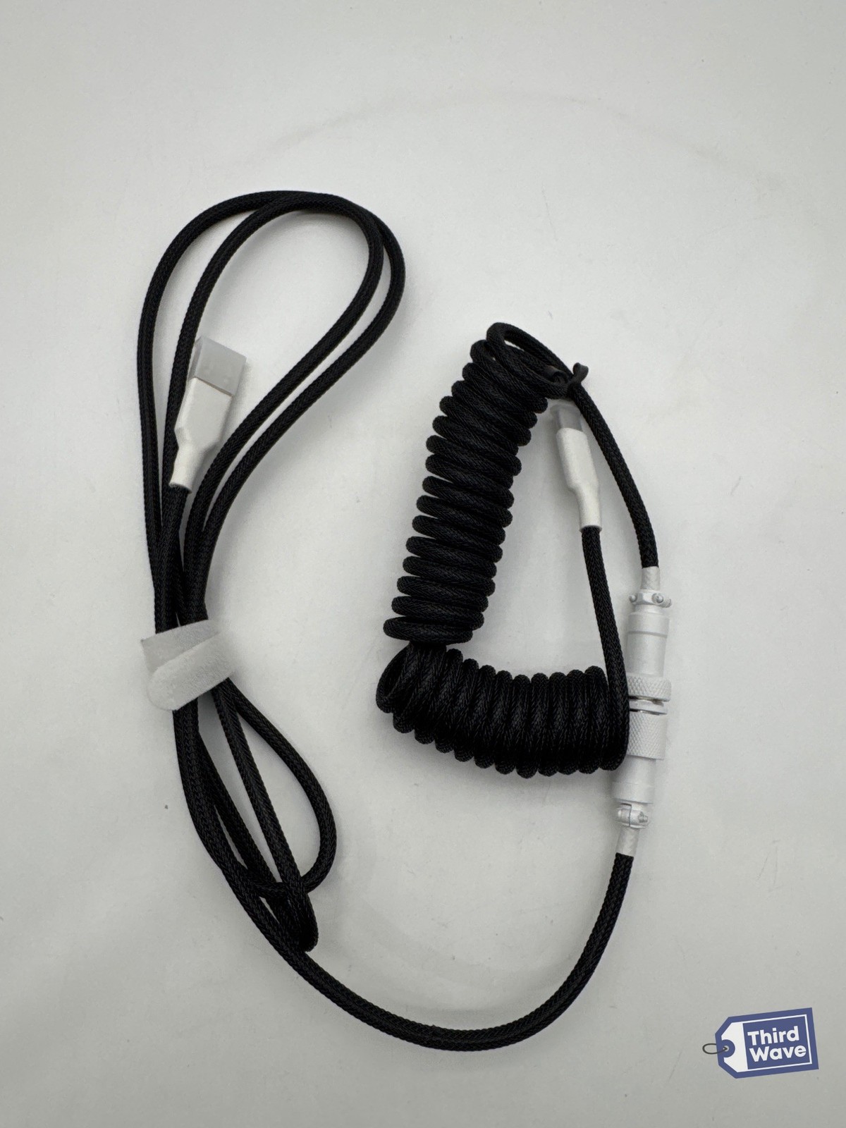 DROP Keyboard Cable Coiled USB-A to USB-C 4.5ft Black MDX-37873-2