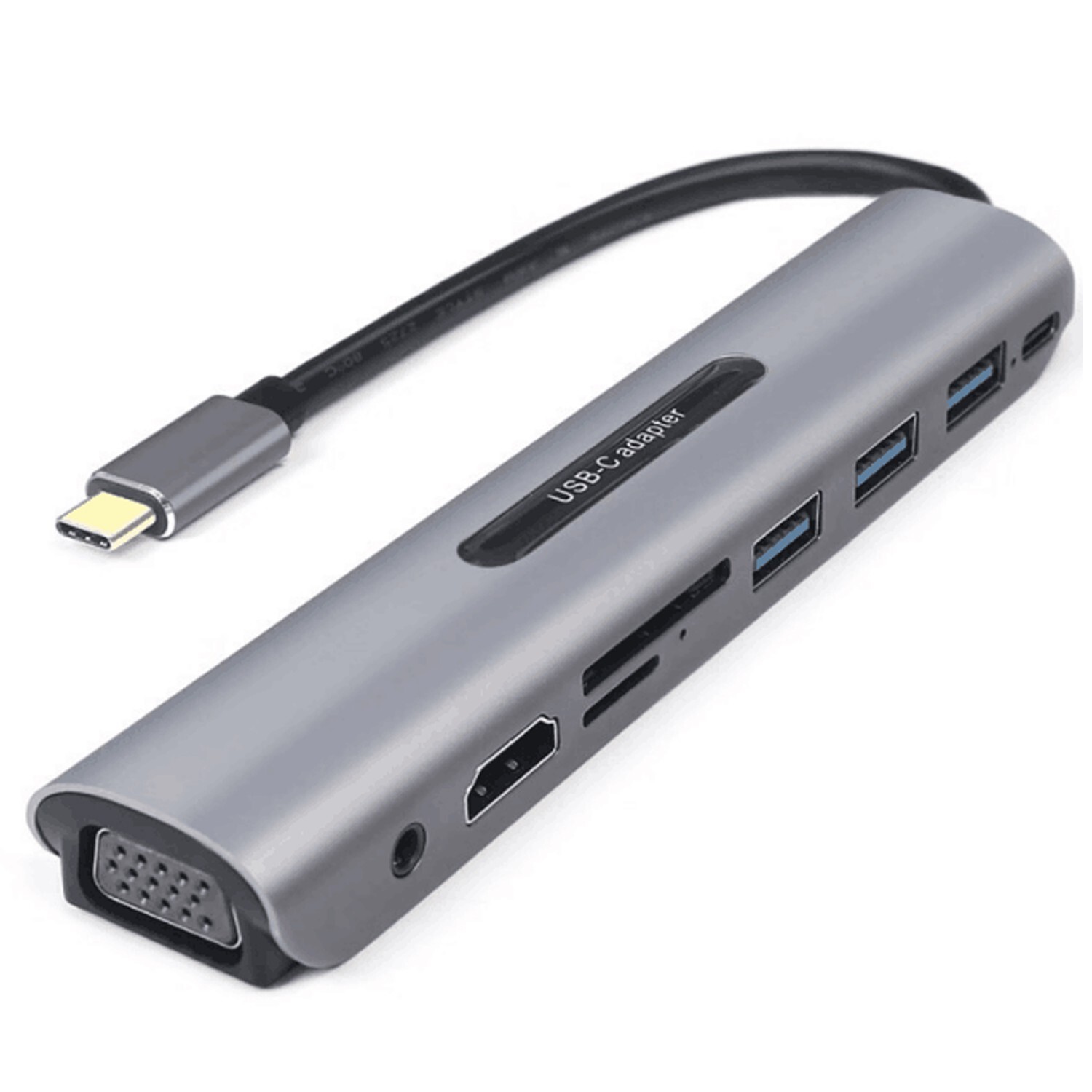 USB C Hub,Type C to 4K HDMI,VGA,SD/MicroSD,USB 3.0,Audio,Power Delivery 9 IN 1