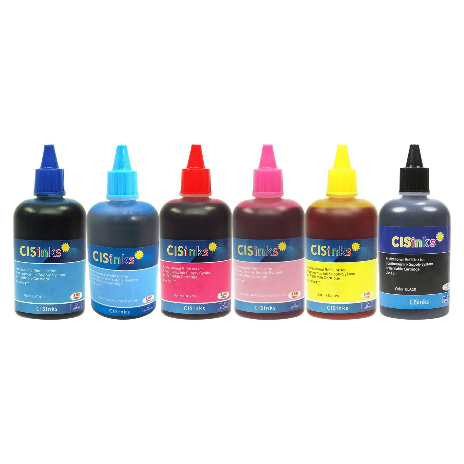 6 Pack Refill Ink Bottle Set alternative for T048 Stylus RX500 RX600 RX620