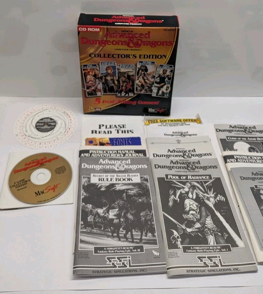 Advanced Dungeons & Dragons Collectors Edition (Macintosh) w Cluebooks