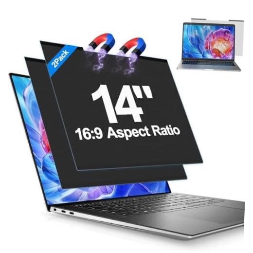 2Pack Magnetic Laptop Privacy Screen Filter 14 2Pack Magnetic 14 inch (16:9)