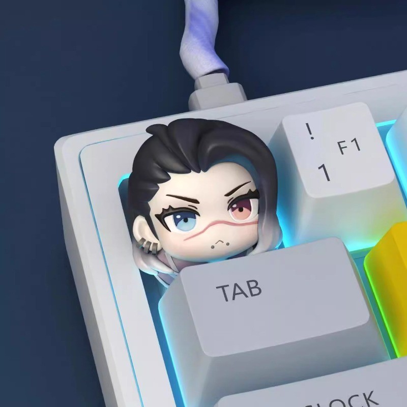 VALORANT Keycaps - Fade Sage & Gekko Set, Cute Christmas Keyboard Accs.