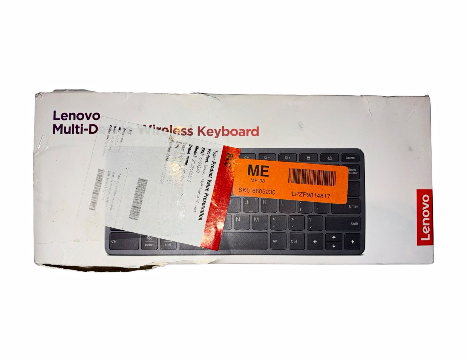 Lenovo Multi-Device Wireless Compact Keyboard QWERTY English Gray GX30K04188