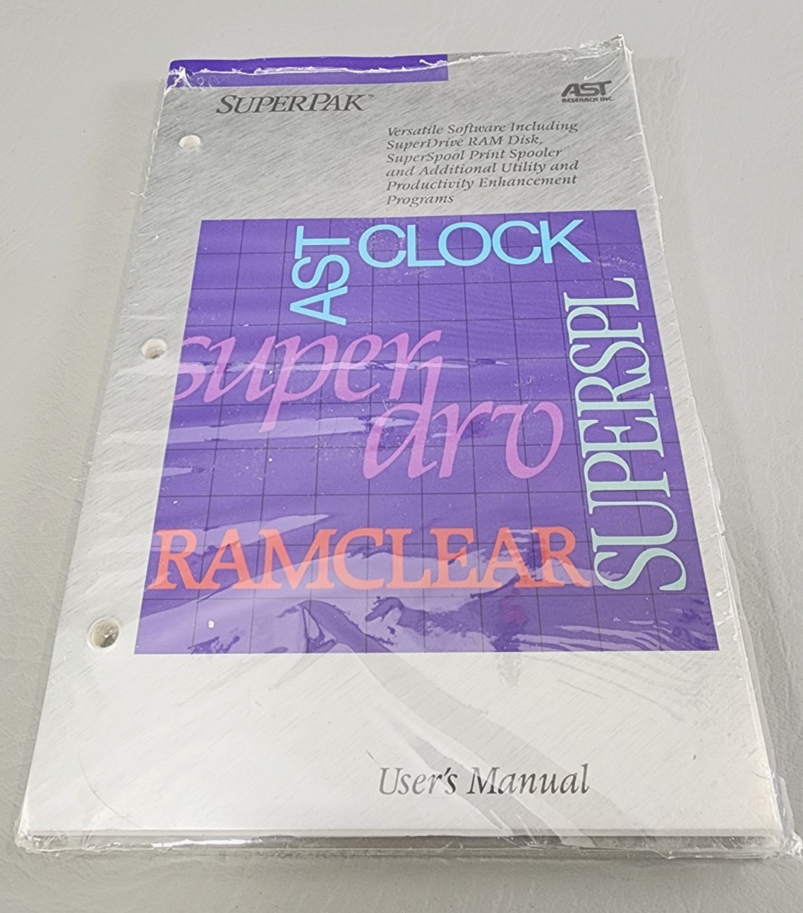 AST SuperPak Software User's Computer Manual | NEW Old Stock | SEALED