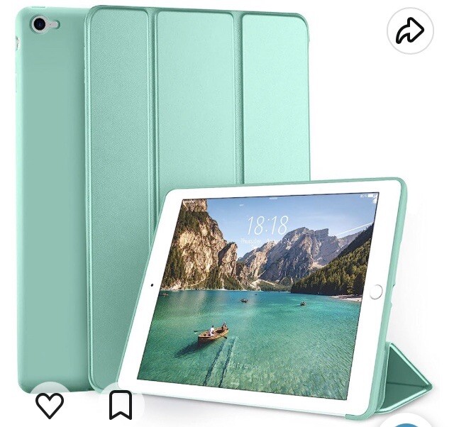 DTTO - Case for iPad Air 2 2014 9.7” (A1566/A1567) Slim Trifold Stand - Green