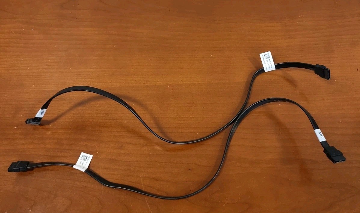 2x OEM Dell 16" 6G SATA Cable 029KWG (Foxconn) - Works