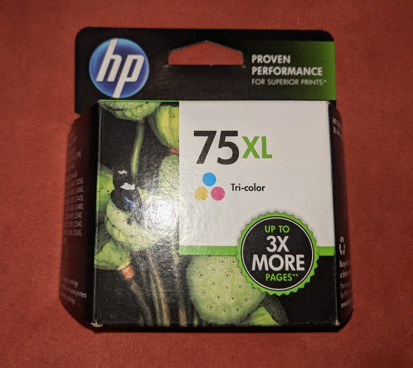 Genuine HP 75XL Tri-Color Ink, New In Box
