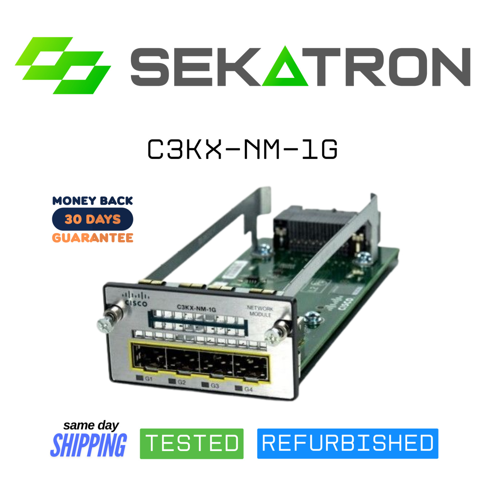 ♻️ Cisco C3KX-NM-1G 4-Port SFP Network Module for 3560X 3750X⚡Fast Ship