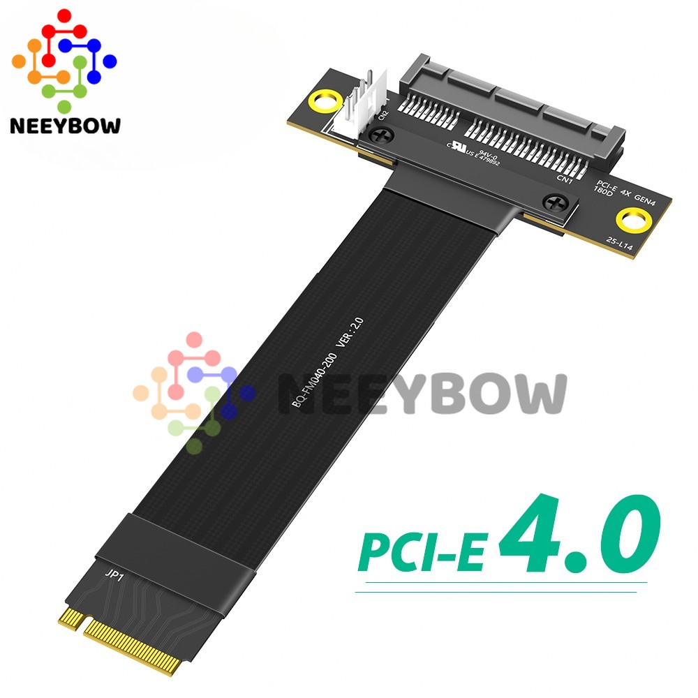M.2 Key M 4.0 to PCIe 4.0 x4 180° Adapter NVMe to PCIe 4x Extension Cable