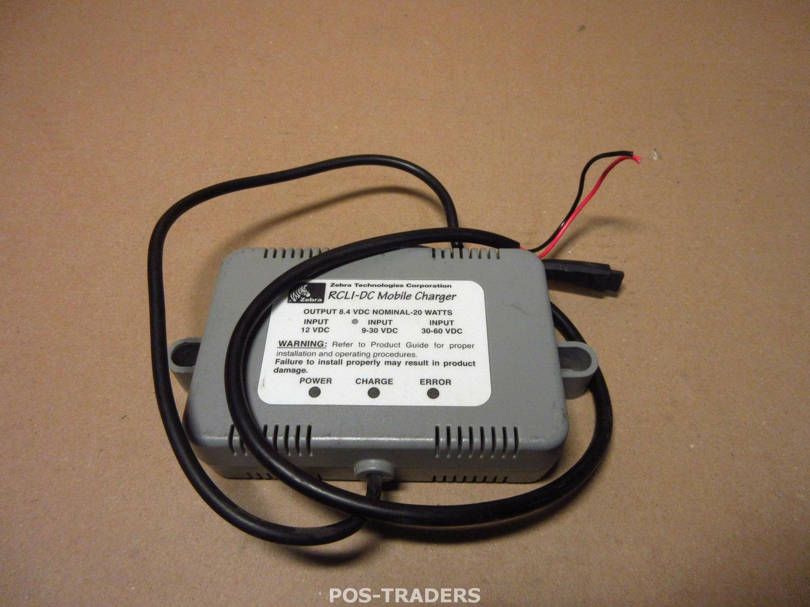 Zebra RCLI-DC Mobile Charger QL220 QL320 QL420 RW220 RW420 Input 12V CC16614 