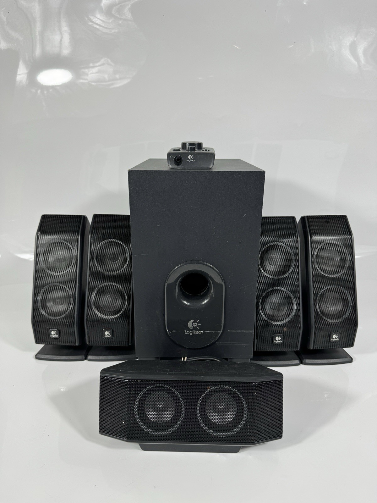 Logitech X-540 5.1 Surround Sound PC Speaker System w Subwoofer Tested/Working