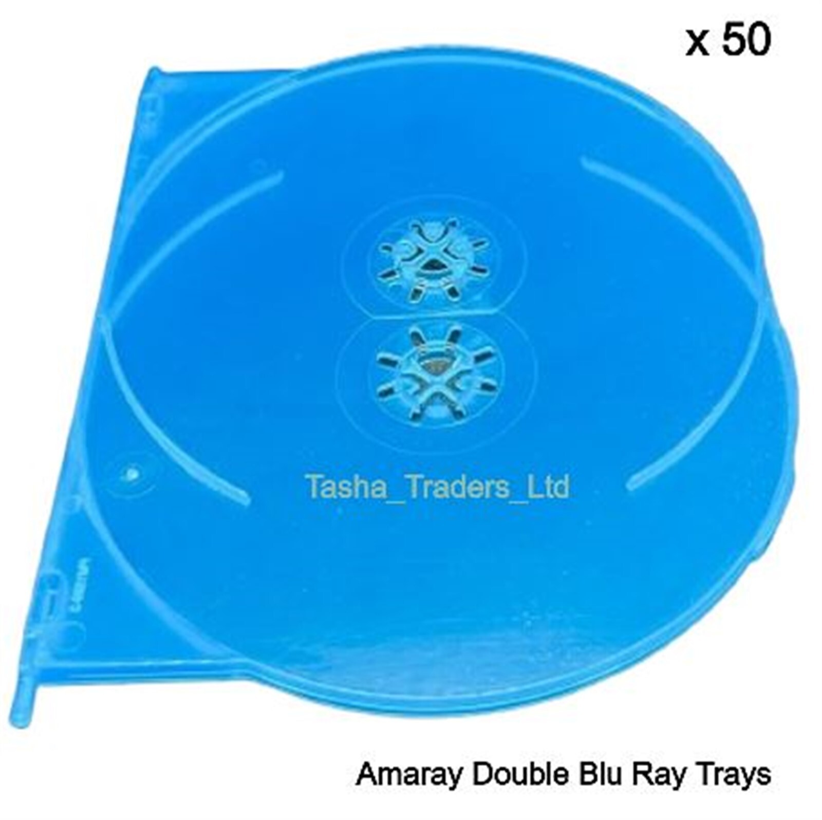 50 x Double Amaray Blu Ray Trays Fit Into To Allow an Addition Two Discs Cases