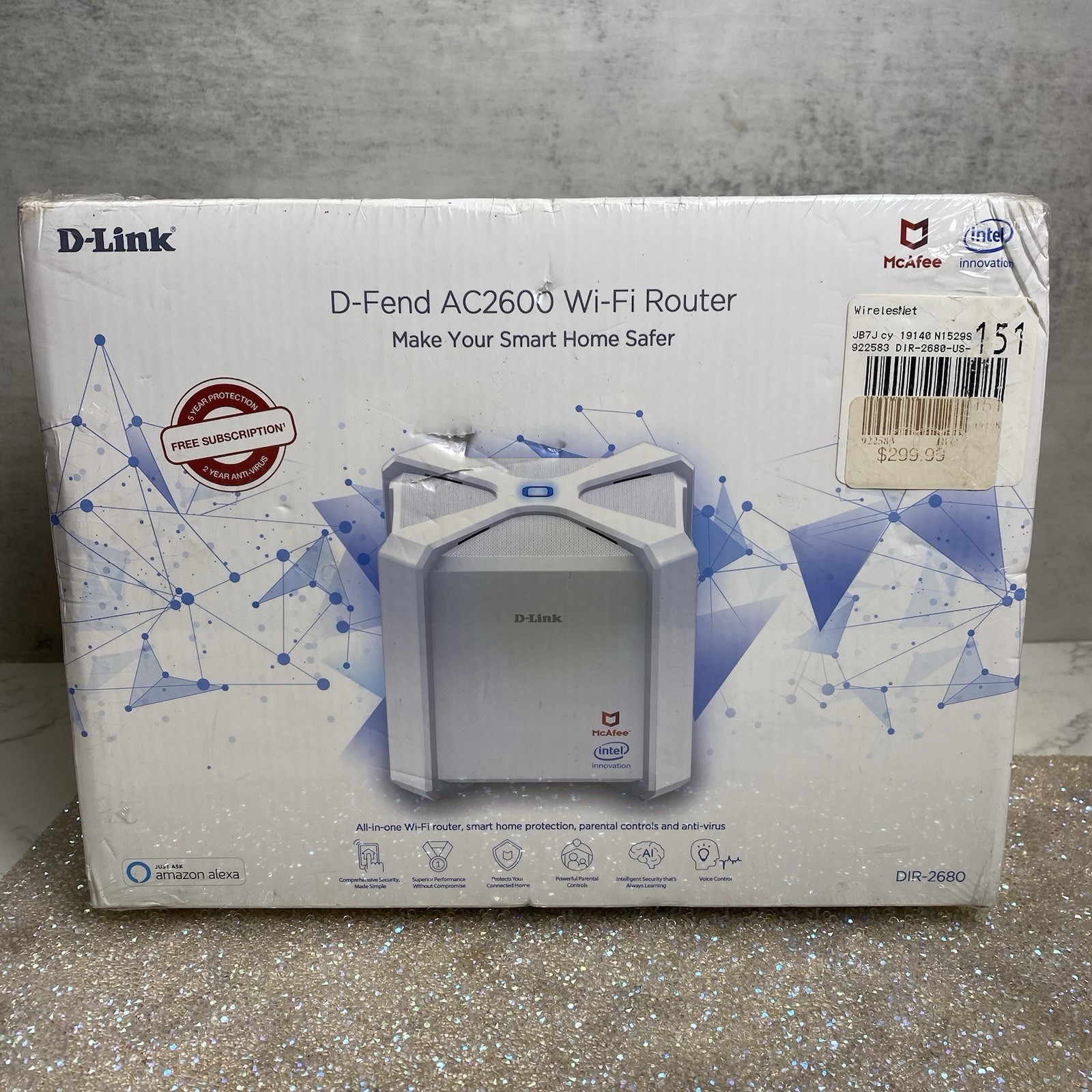 NEW D-Link D-Fend 802.11ac Ethernet Wireless Router DIR-2680-US-W Dual Band