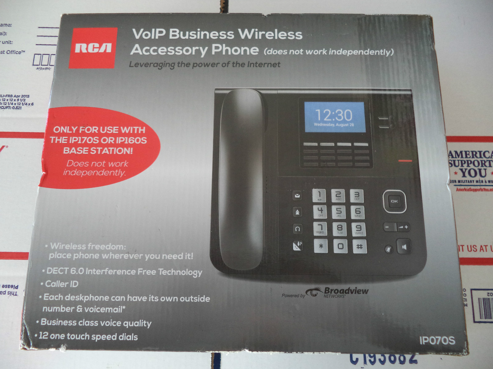 RCA IP070S VoIP Wireless Accessory Phone for IP170S Phone System TELEPHONE DESK