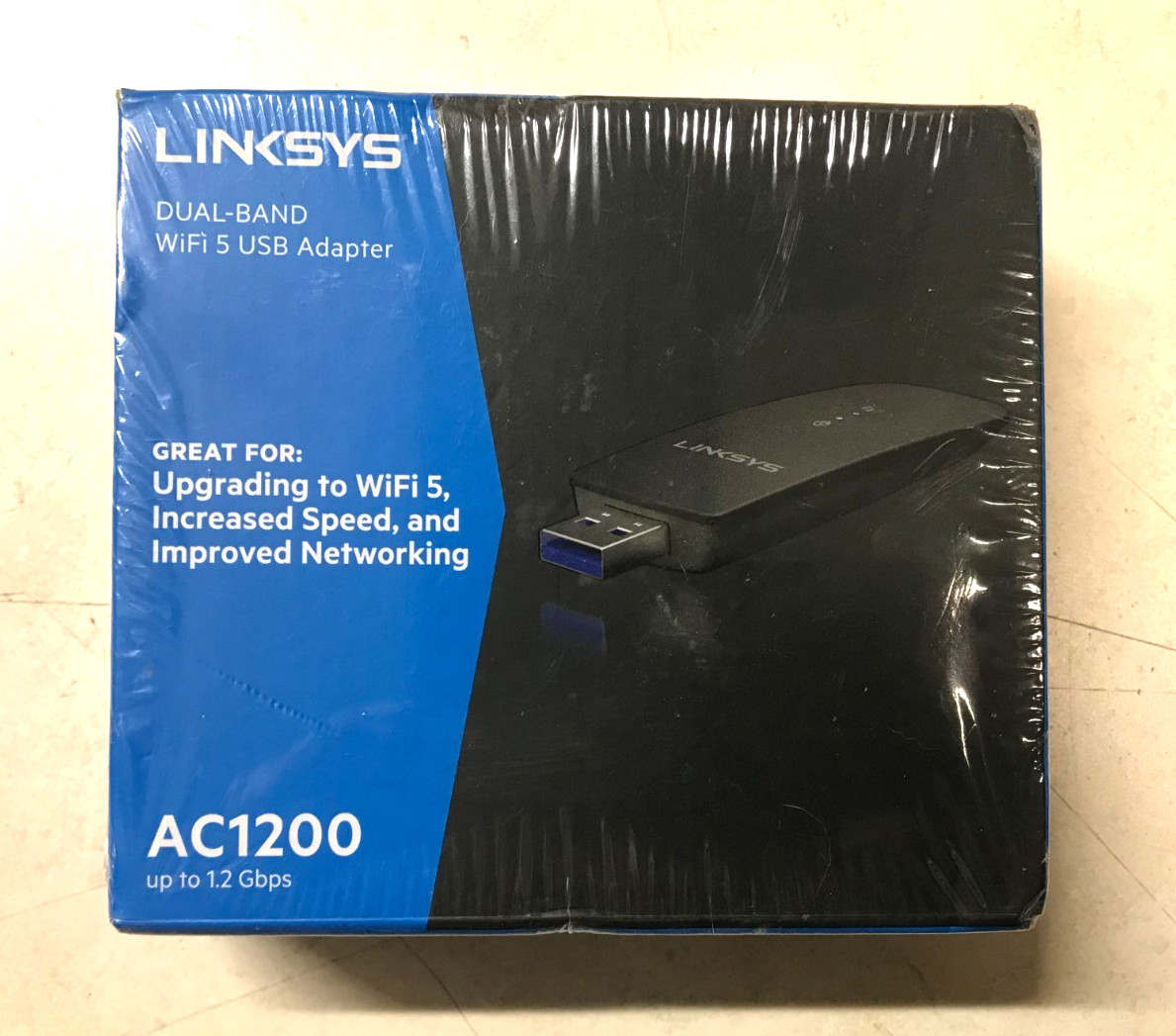 Linksys AC1200 WiFi 5 USB Adapter Dual-Band WUSB6300 Up To 1.2 Gbps New Sealed