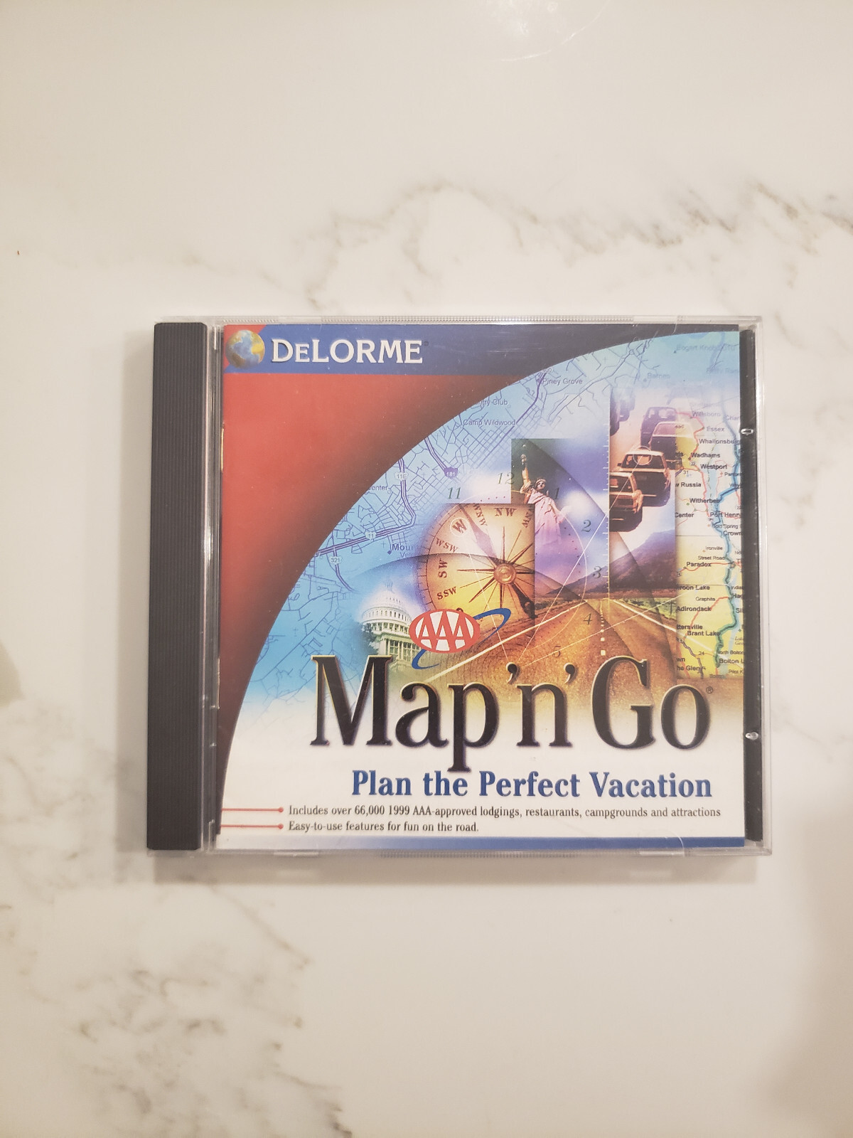 DeLorme Map 'n' Go Version 5.0 (PC, 1999) TESTED WORKING