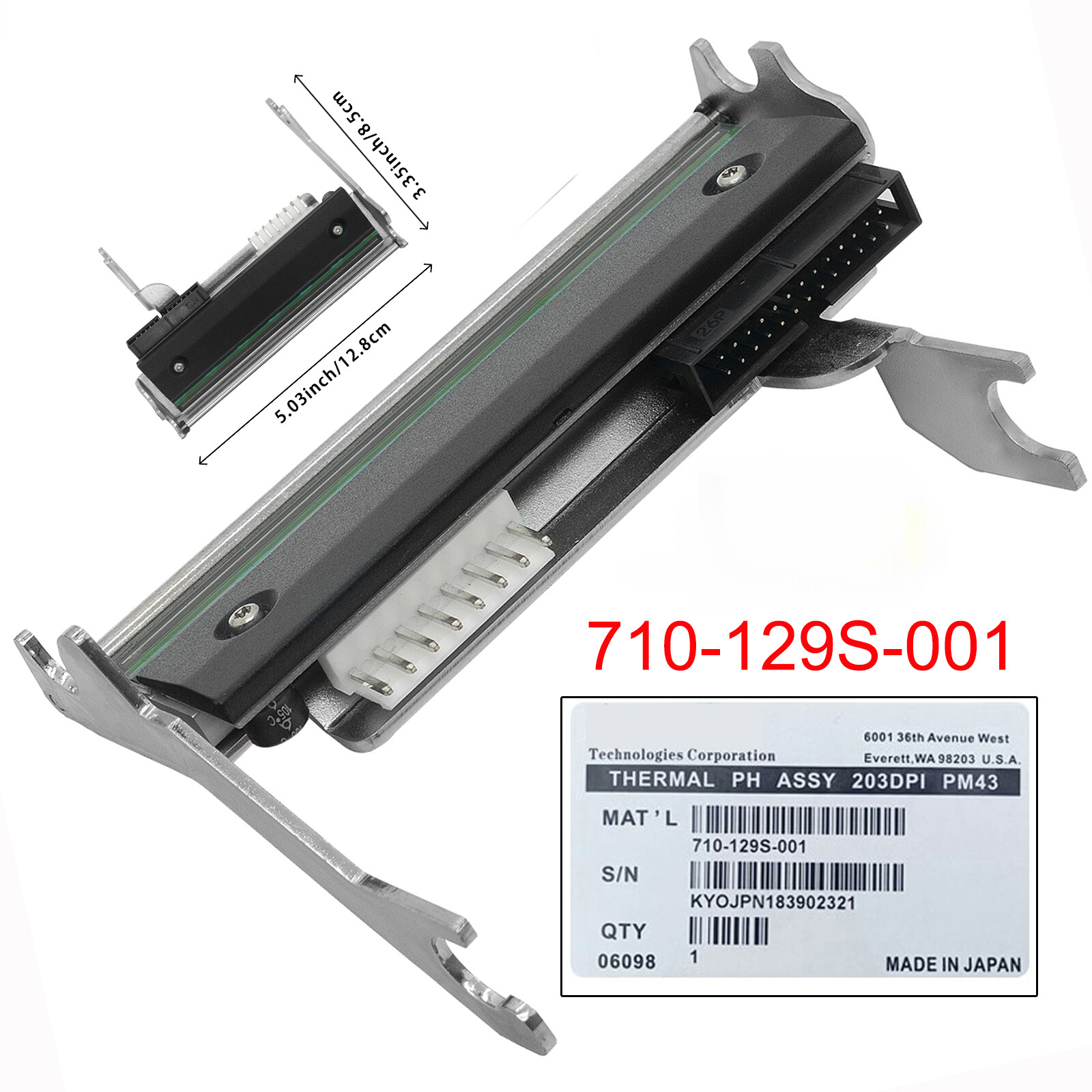New 710-129S-001 Printhead for Honeywell Intermec PM42 PM43 200dpi OEM