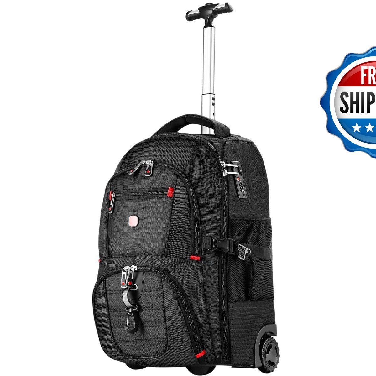 Star Cloud 098112 Rolling Backpack Water-Resistant 18" Laptop 22.5"x15"x10" 55L