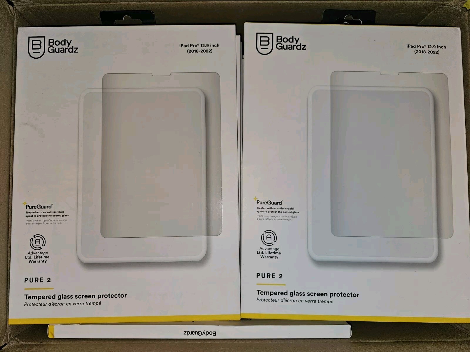 Lot of 37 BodyGuardz Pure 2 Tempered Glass Screen iPad Pro 12.9 inch 3rd/4th Gen