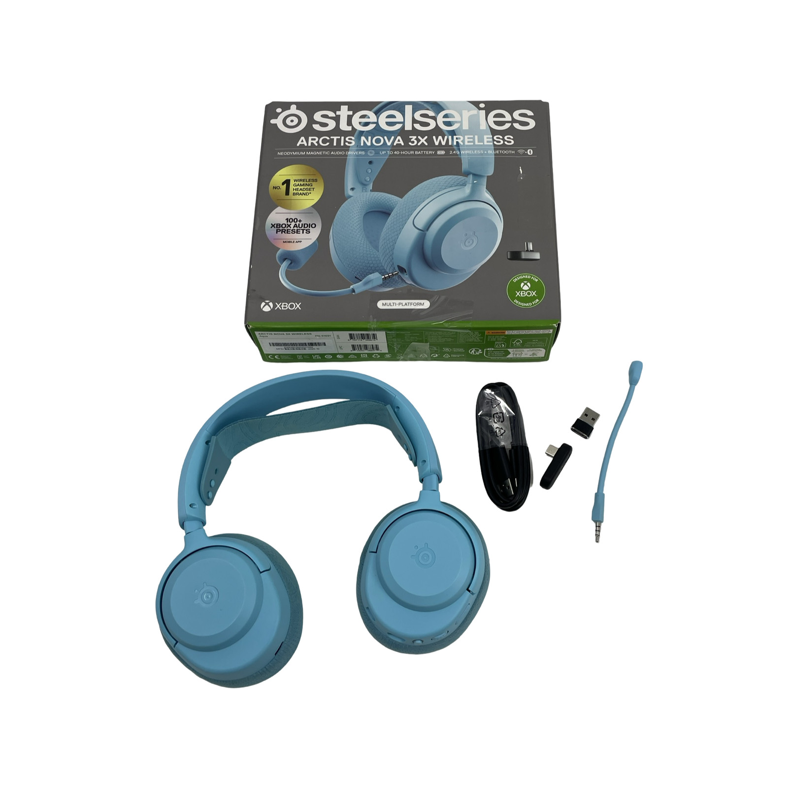 SteelSeries Arctis Nova 3X Wireless Multi-Platform Gaming Headset Aqua #U8474 VH