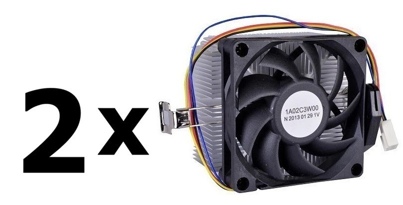 2PCS CPU Cooler Cooling Fan amp Heatsink For AMD Socket AM2 1A02C3W00 up to 95W