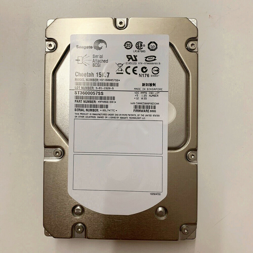SEAGATE CHEETAH ST3600057SS 600GB 3.5" 15K7 15000 RPM SAS Hard Drive HDD 9FN066