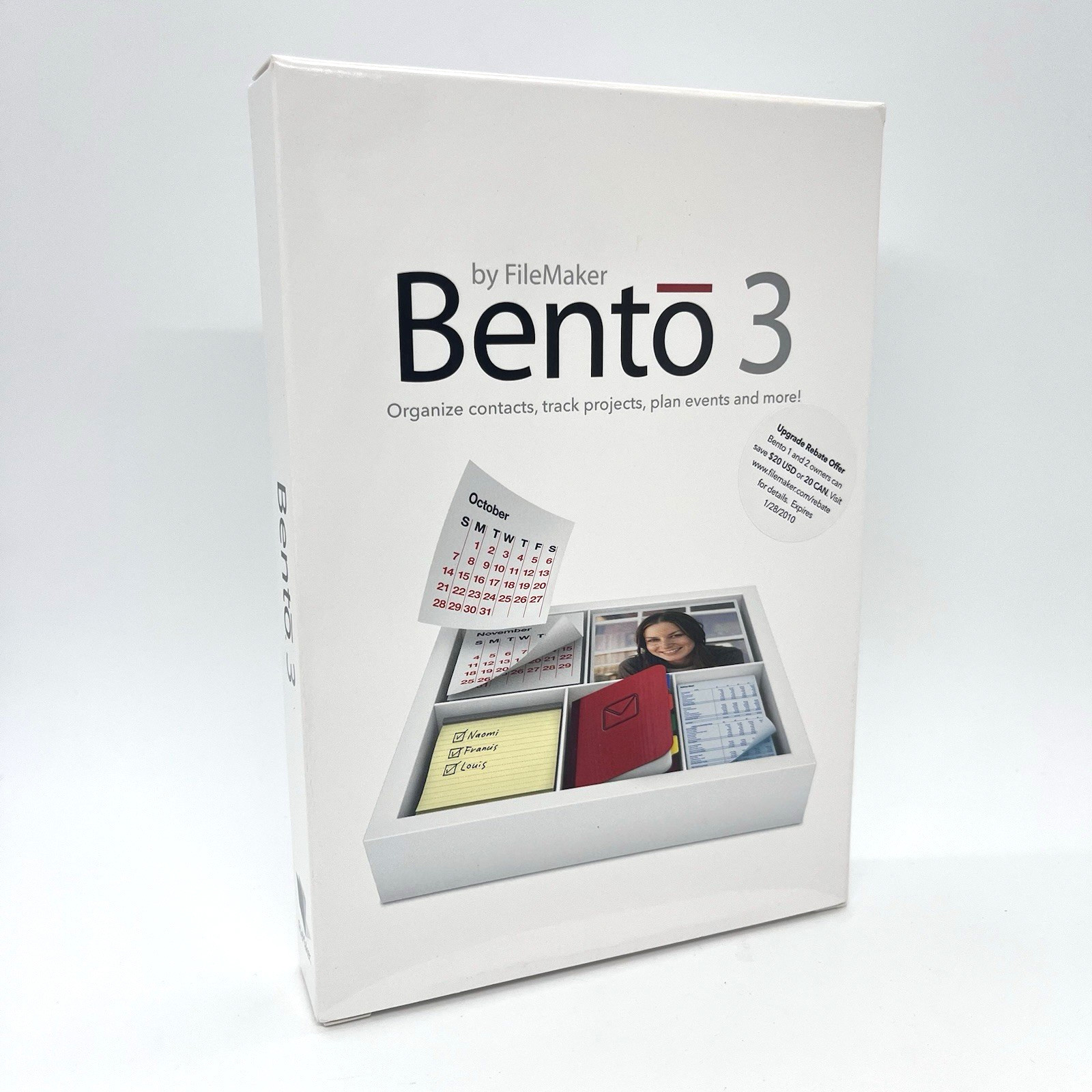 Bento 3 by FileMaker Family Pack Mac Retail Box CD w Serial Keys - TW346LL/A