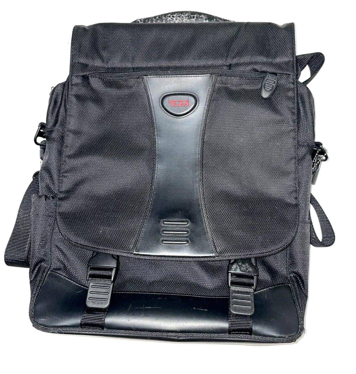 Tumi T-Tech Ballistic Nylon Messenger Backpack Laptop 589C Computer travel READ
