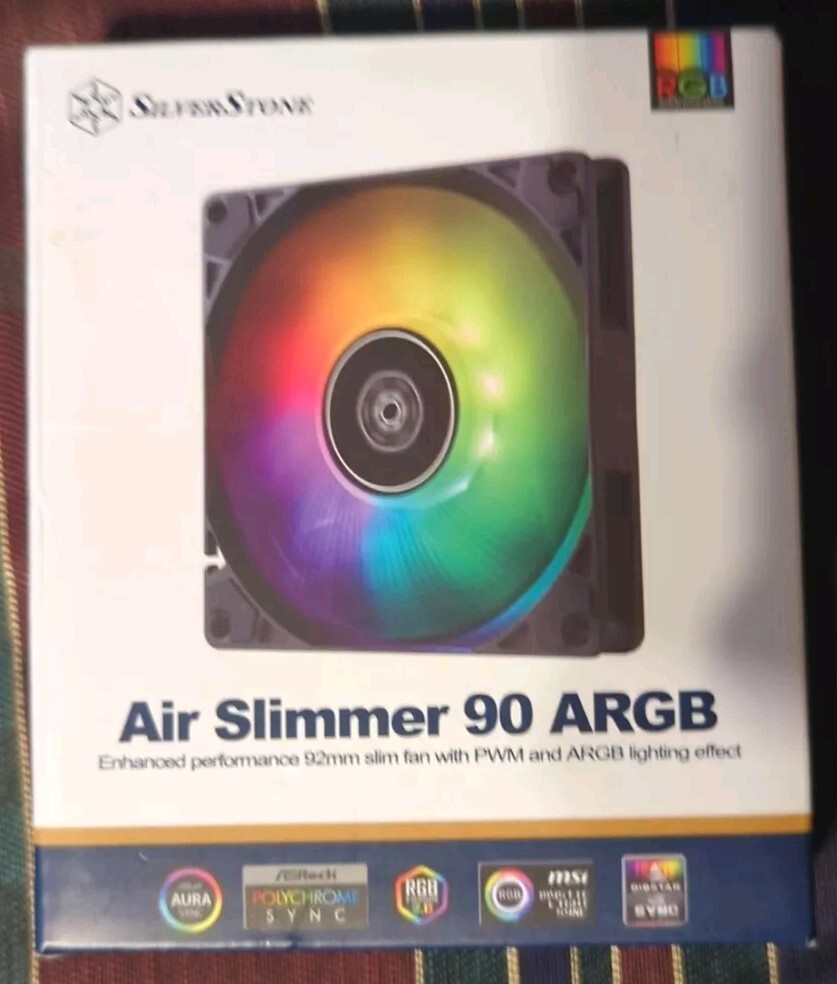 SilverStone Technology Air Slimmer 90 ARGB Enhanced Performance 92mm Slim Fan