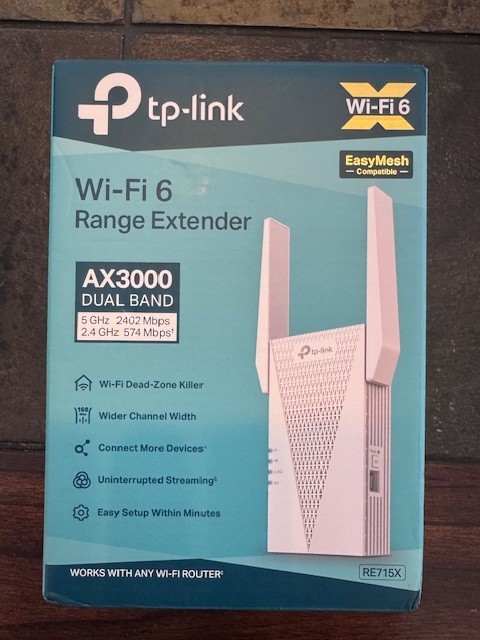 NEW TP-Link AX3000 WiFi 6 Range Extender RE715X Easy Mesh Dual Band