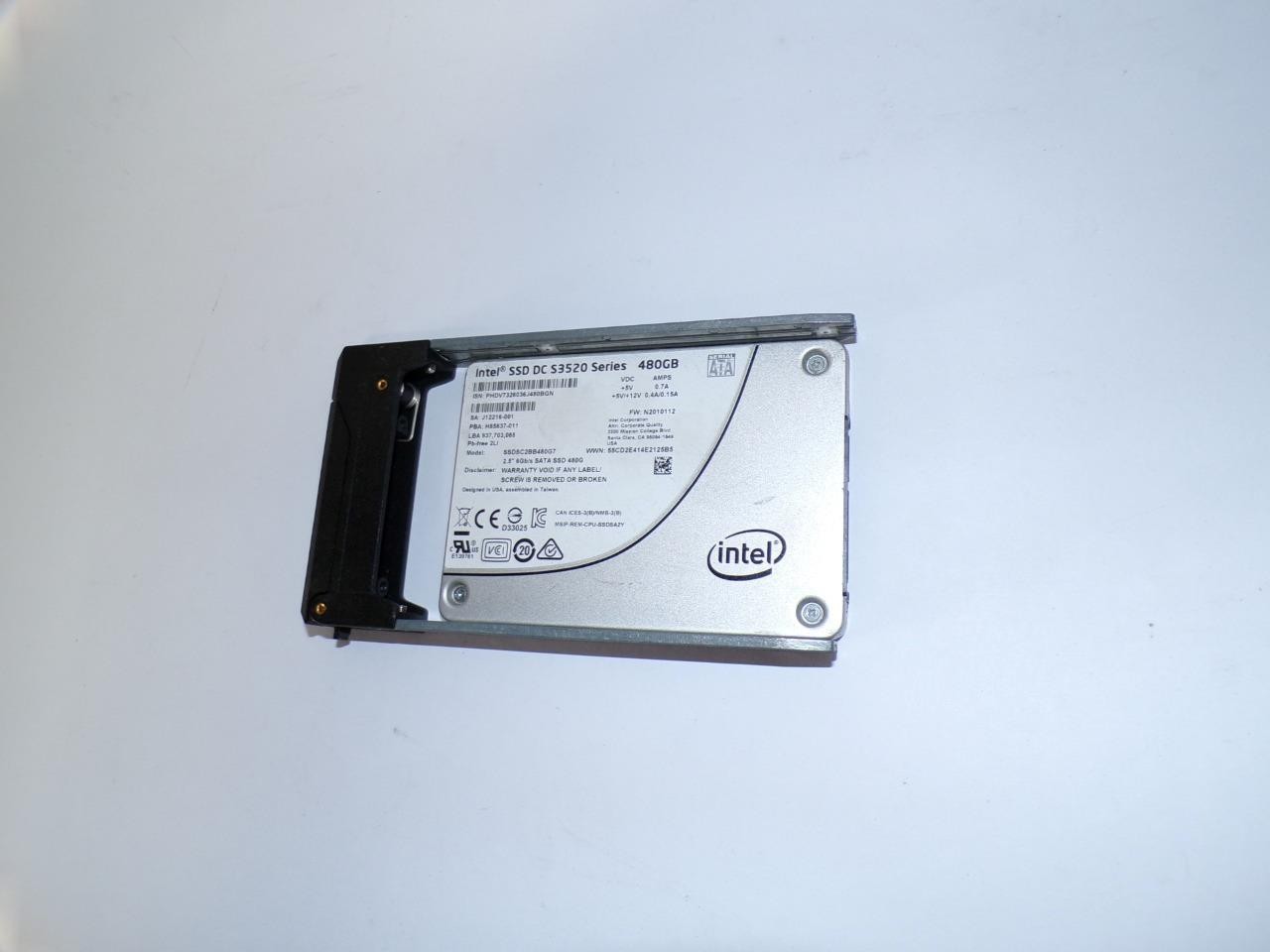 Intel SSD DC S3520 Series 480GB 2.5" SATA 6Gb/s SSDSC2BB480G7 w/ Caddy (B4935)