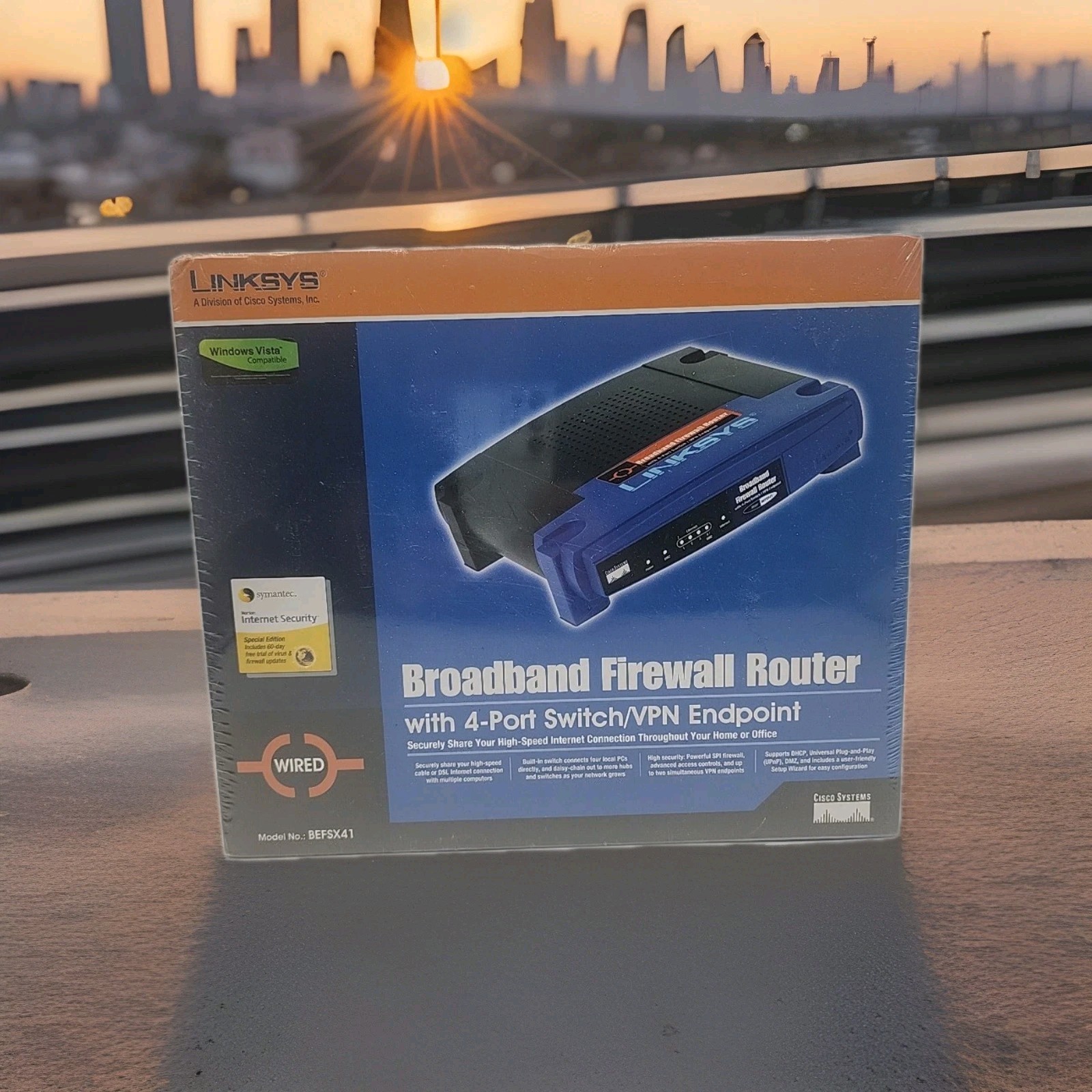 Linksys Cisco BEFSX41 Wired Broadband Firewall Router. NEW SEALED.