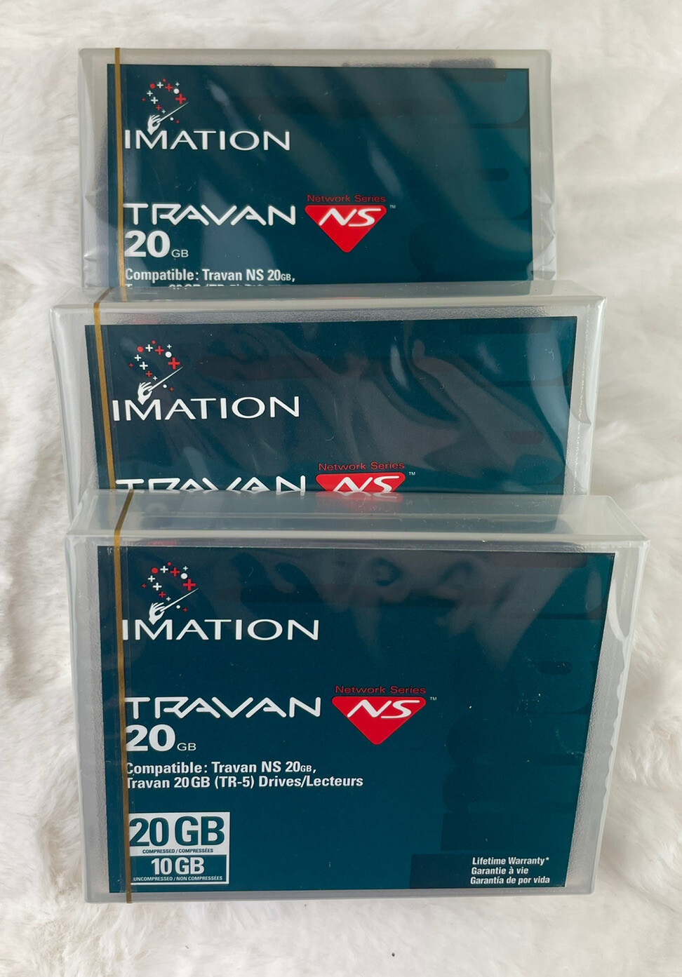3 Imation 20GB/10GB TR-5 Travan NS Data Tape Cartridge NS 20 TR5 Still Sealed
