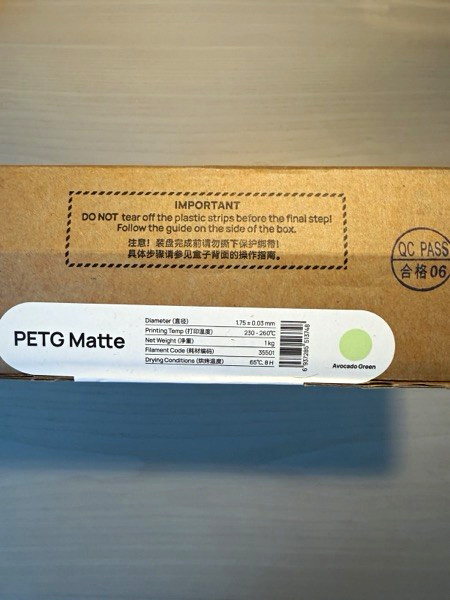 Bambu Lab PETG Matte Avocado Green 1.75mm 3D Printer Filament Refill