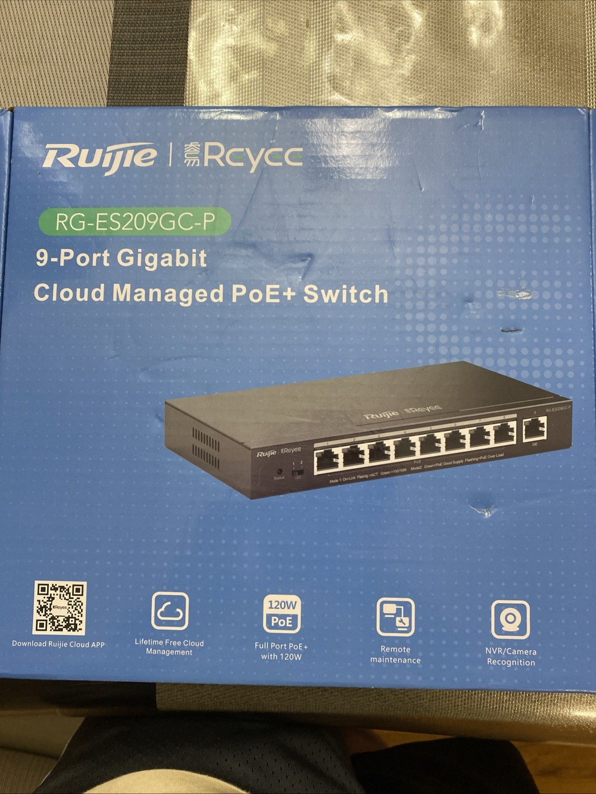 Ruijie Reyee RG-ES209GC-P 9-Port Gigabit Cloud Managed PoE+ Switch
