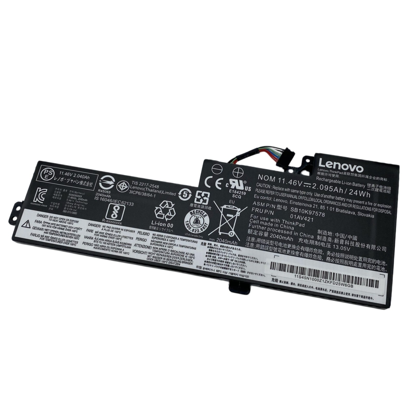 Genuine 01AV420 01AV421 01AV489 11.46V 24W Battery For Lenovo ThinkPad T470 T480