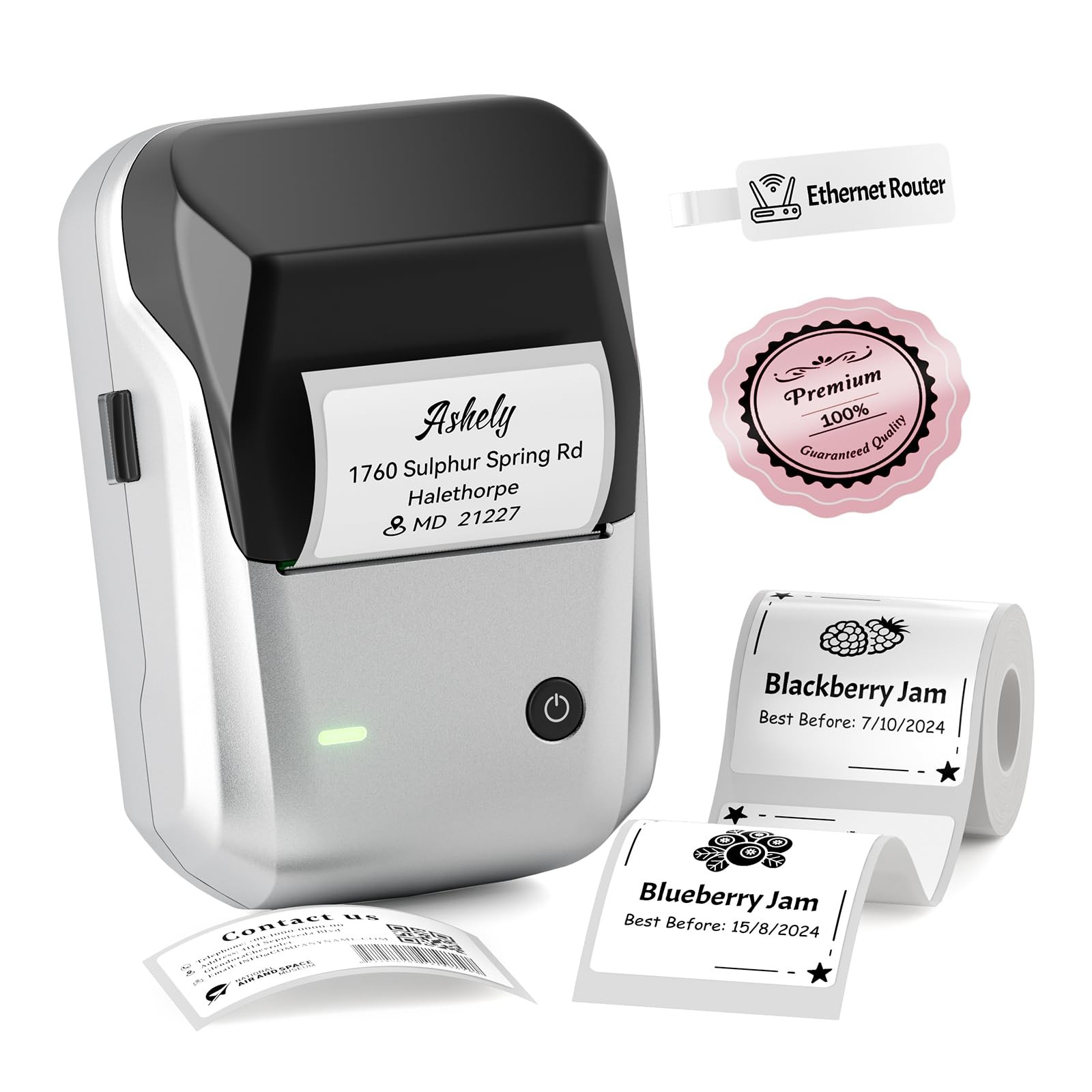 NIIMBOT B1 Label Maker Machine with Tape, 2Inch Thermal Label Printer