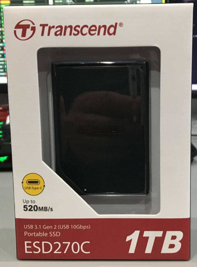Brand New Transcend ESD270C Portable 1TB External Hard Drive SSD Drive.