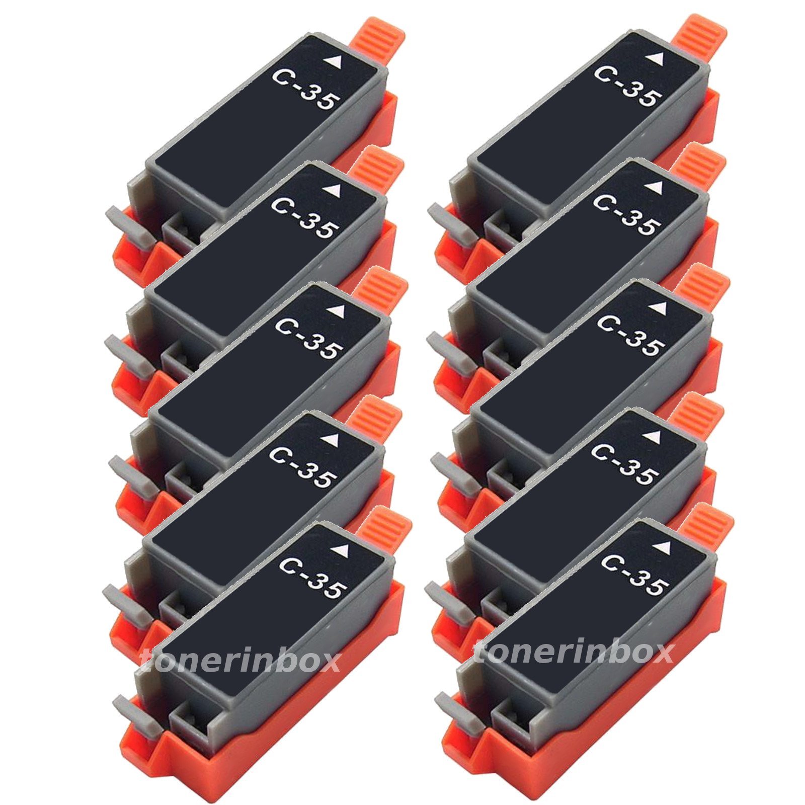 10pk Black Ink Cartridge FOR Canon PGI35 PGI-35 BK Pixma iP100 iP110 printer