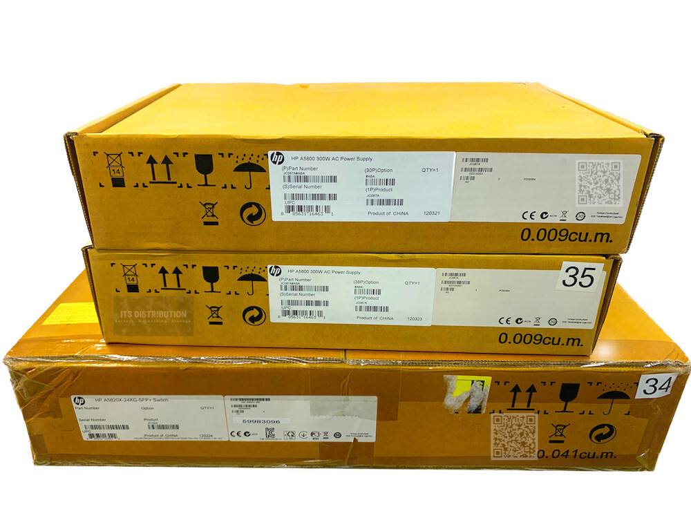 JC102A I DUAL POWER New CTO HP ProCurve A5820-24XG-SFP+ Switch + 2x JC087A PS