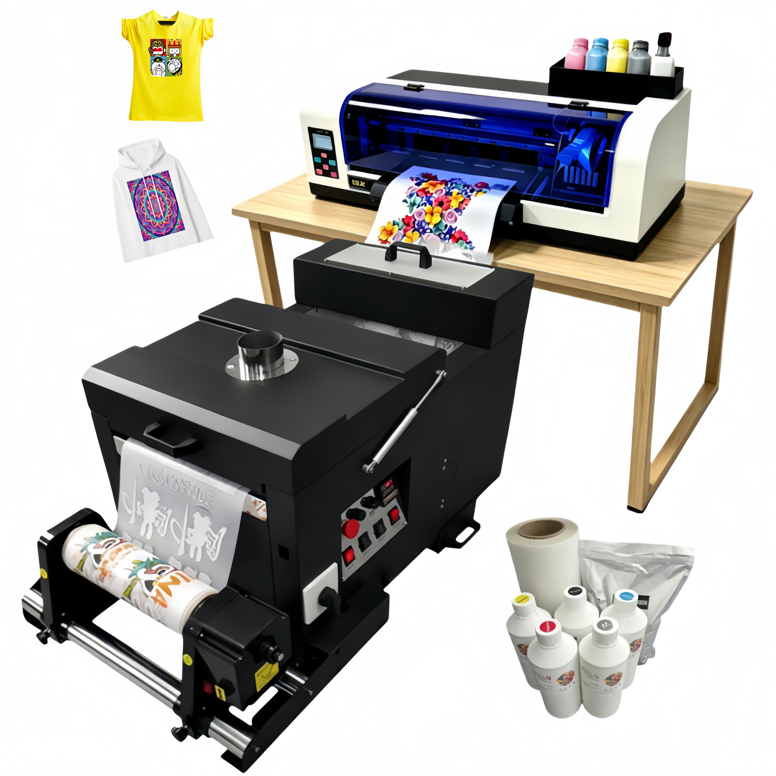 Printing size 33CM PET film Industrial-grade Dtf Printer with Powder Shaking