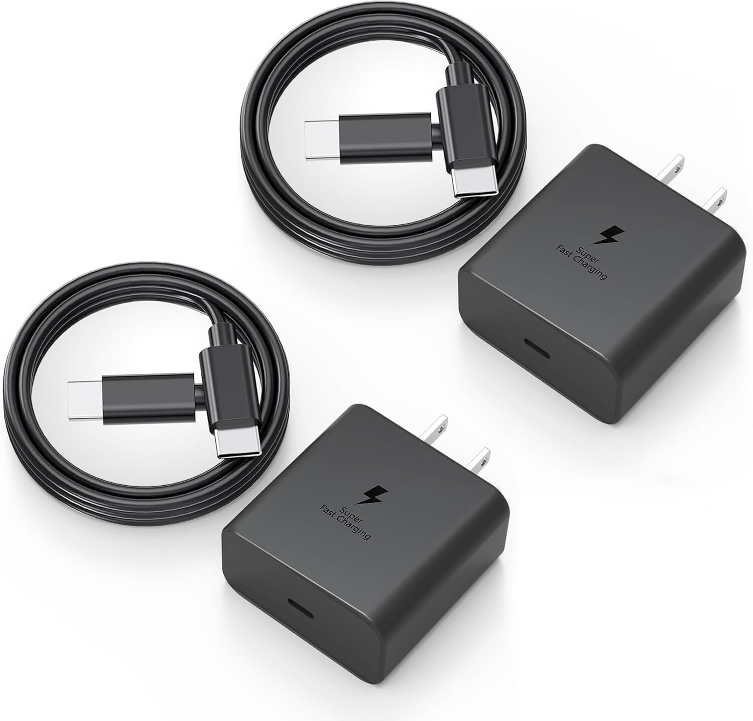 2Pack 45W USB C Fast Charging Block Cord For Galaxy S20+/ S20/ S20 Ultra/ S20 FE